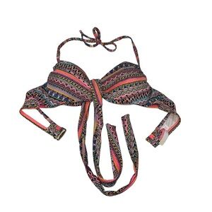 Victoria’s Secret The Wrap Halter Geometric Print Bikini Top